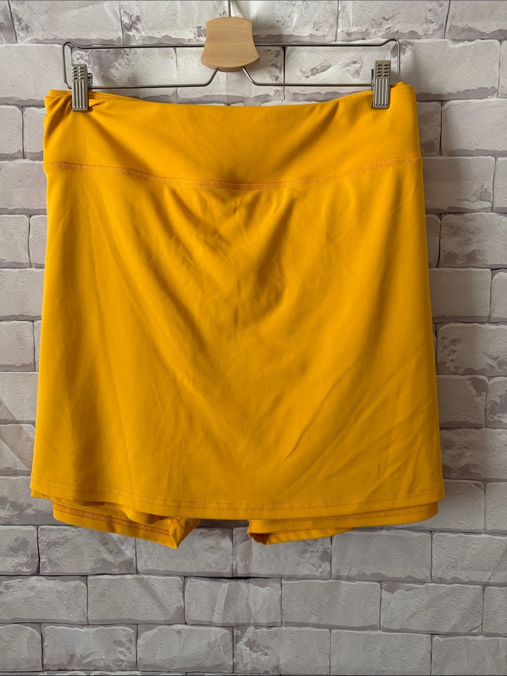 Women's Yellow Active Skort with Built-In Shorts